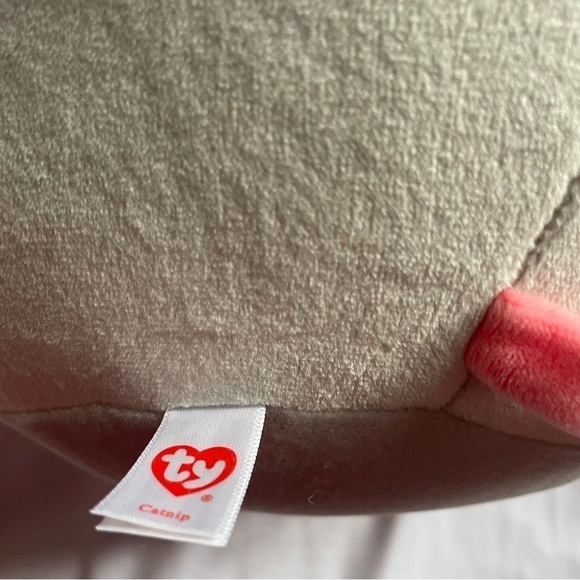 8" TY Squish-a-Boos Catnip the Gray Mouse Stuffed Animal Plush Toy - Picture 5 of 5